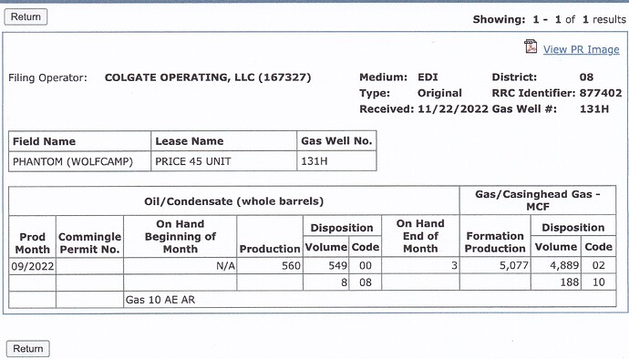 Ward County - Colgate Price 45 Well 131H