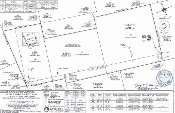 Reeves County - Diamonback State Gypsy 16-4  Unit Plat